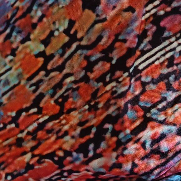 NWT Made With ❤️  Shirred Bodice . Bohemian,   Colorful, Watercolor - Picture 10 of 10